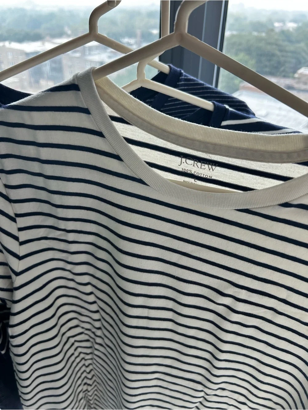3 Pack Men’s J. Crew Summer Striped Crewneck T-Shirt - Navy & White